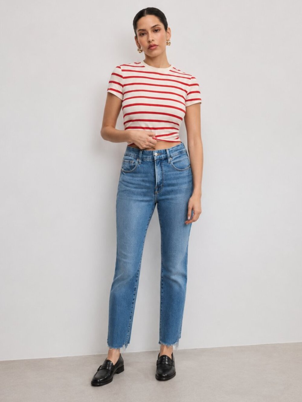Good American Good Legs Straight Jeans Size 16-MSRP$169